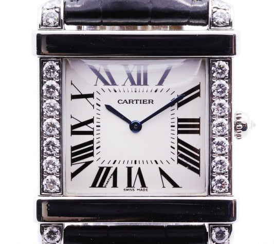 Cartier Tank Chinoise Platinum and Diamond 2685 Manual Watch