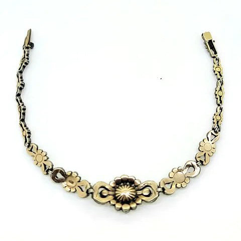 Victorian Antique Rose Cut Diamond Cluster Bracelet