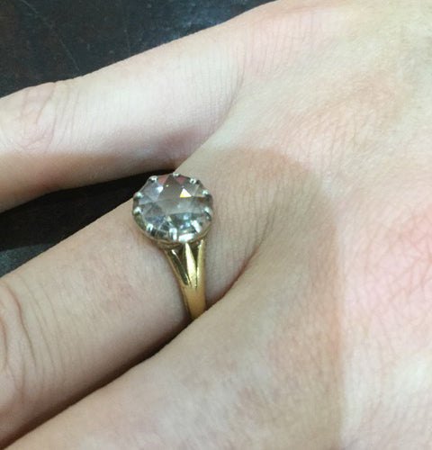Antique 0.70ct Rose Cut Diamond Ring