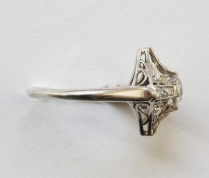 Art Deco Diamond and Platinum Dress Ring
