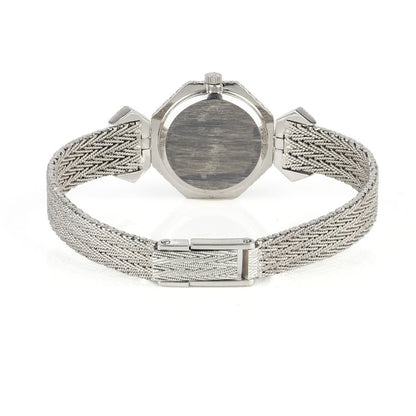 Vintage Ebel 18ct White Gold and Diamond Set Octagonal Bracelet Watch