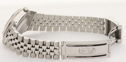 Rolex Datejust 16234 Steel 36mm Automatic Watch with Black Diamond Dial