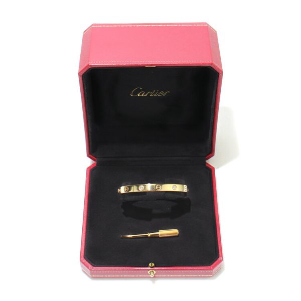 Cartier 18ct Gold Love Bangle Bracelet with Diamonds