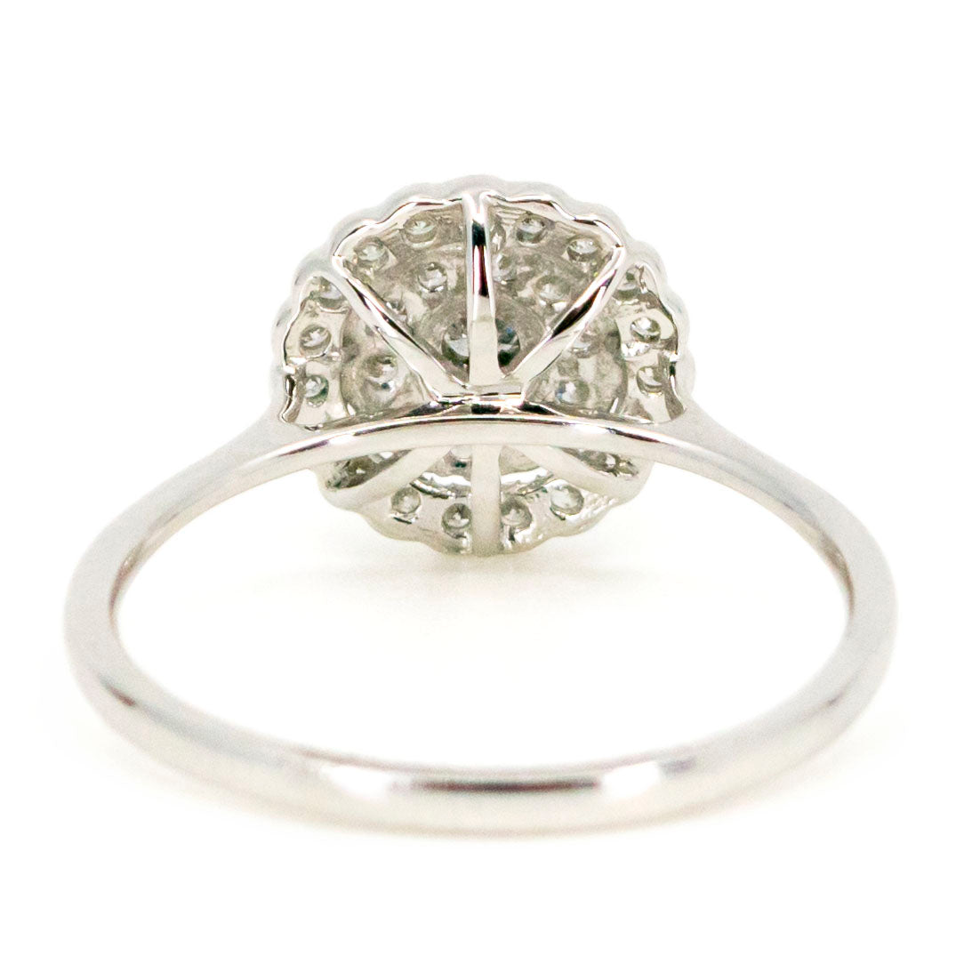 Contemporary 18 Carat White Gold Diamond Cluster Ring, 0.35 Carat