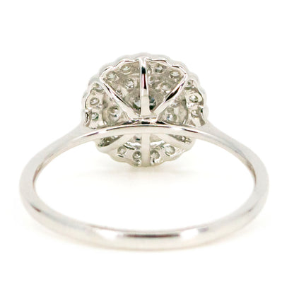 Contemporary 18 Carat White Gold Diamond Cluster Ring, 0.35 Carat