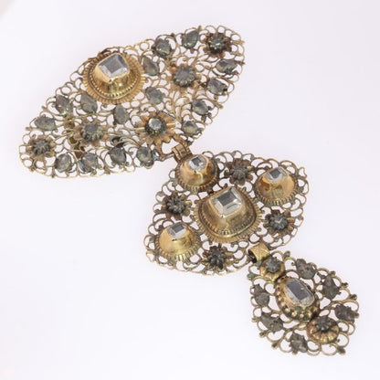 Antique Georgian Old Cut Diamond Cross Pendant, 18ct Rose Gold