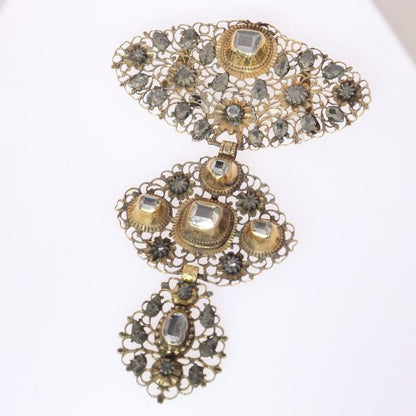 Antique Georgian Old Cut Diamond Cross Pendant, 18ct Rose Gold