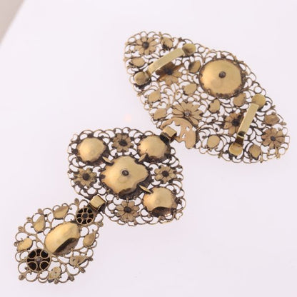 Antique Georgian Old Cut Diamond Cross Pendant, 18ct Rose Gold