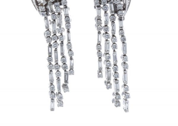 6ct Diamond Day and Evening Detachable Earrings in 18ct White Gold