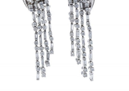 6ct Diamond Day and Evening Detachable Earrings in 18ct White Gold
