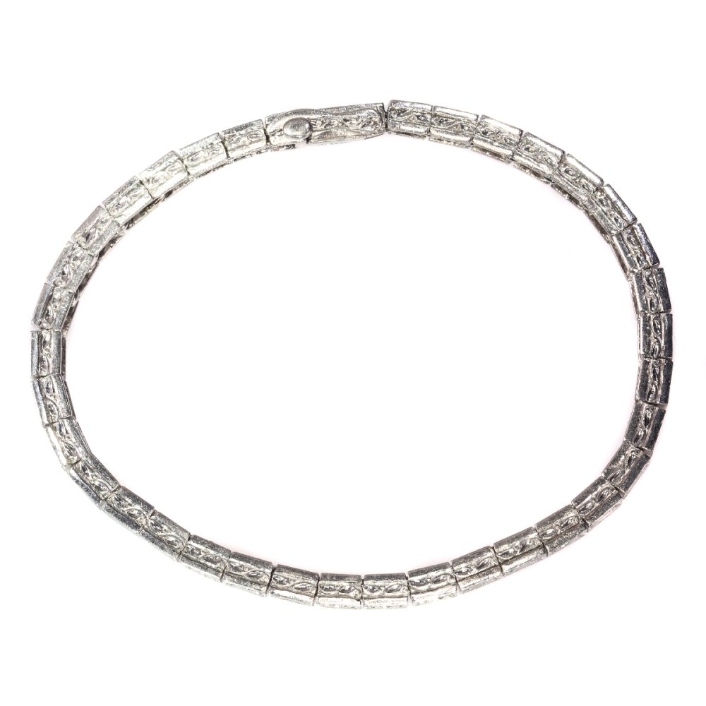 Vintage Platinum Diamond Tennis Bracelet