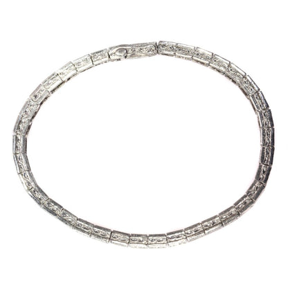 Vintage Platinum Diamond Tennis Bracelet