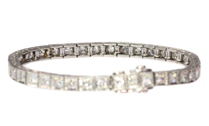 Vintage Platinum Diamond Tennis Bracelet
