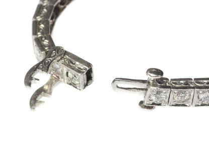 Vintage Platinum Diamond Tennis Bracelet