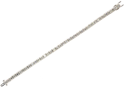 Vintage Platinum Diamond Tennis Bracelet
