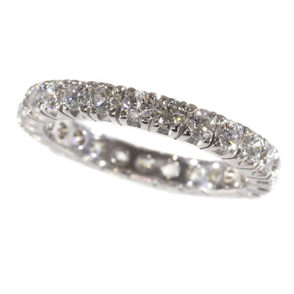 Vintage Diamond Full Eternity Ring, 2.50 carats, 18ct White Gold, c.1970