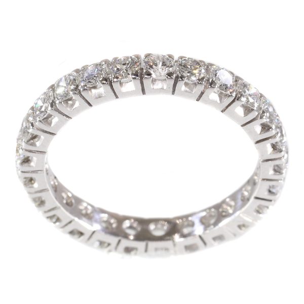 Vintage Diamond Full Eternity Ring, 2.50 carats, 18ct White Gold, c.1970