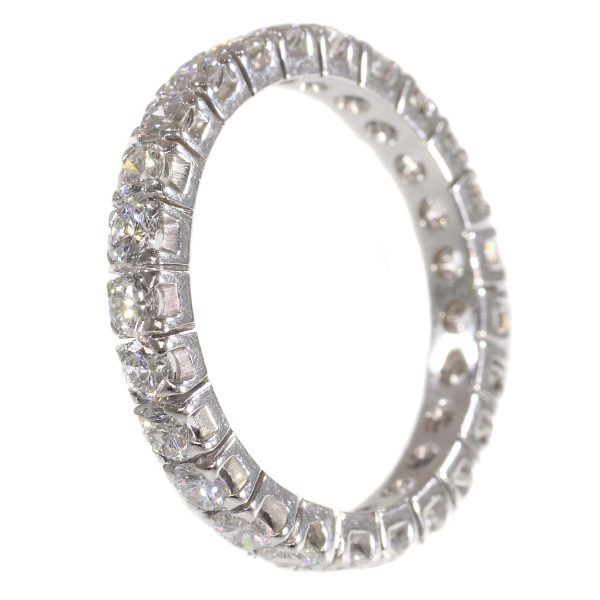Vintage Diamond Full Eternity Ring, 2.50 carats, 18ct White Gold, c.1970