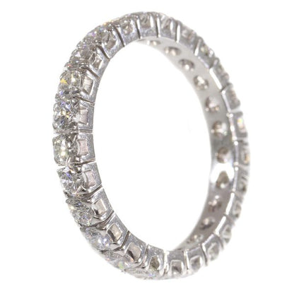 Vintage Diamond Full Eternity Ring, 2.50 carats, 18ct White Gold, c.1970