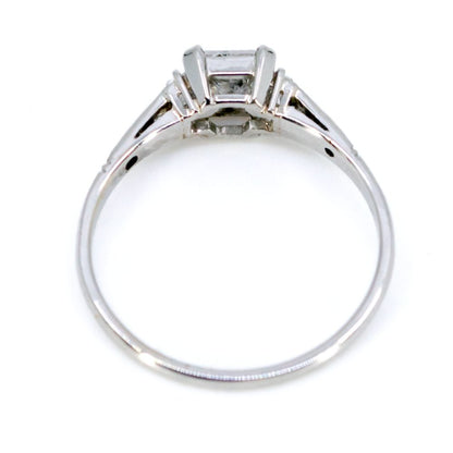 Vintage Solitaire Diamond Ring In Platinum