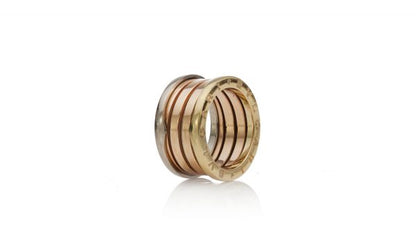Bvlgari B Zero 18ct White, Yellow and Rose Gold Ring; 18ct tri-colour gold ring, comes with original box. Made in Italy, Circa 1990s