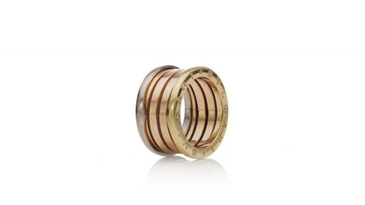 Bvlgari B Zero 18ct White, Yellow and Rose Gold Ring; 18ct tri-colour gold ring, comes with original box. Made in Italy, Circa 1990s
