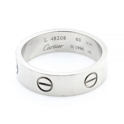 Cartier Love Ring in 18ct White Gold, with Cartier Box, Circa 1996, Fully hallmarked, Signed Cartier, serial number 48208