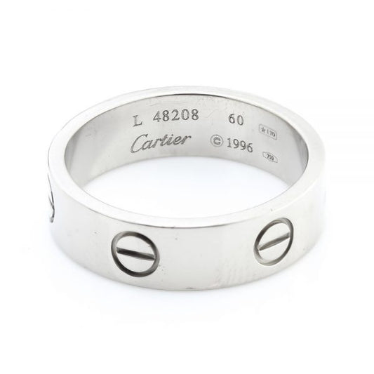 Cartier Love Ring in 18ct White Gold, with Cartier Box, Circa 1996, Fully hallmarked, Signed Cartier, serial number 48208