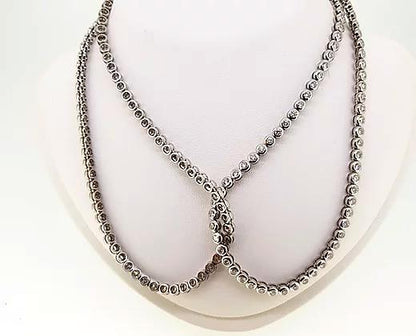 18.60ct Diamond Tennis Necklace in 18ct White Gold