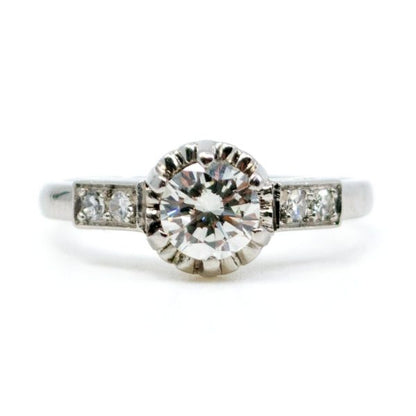 Vintage 0.65ct Brilliant Cut Diamond Ring, Platinum