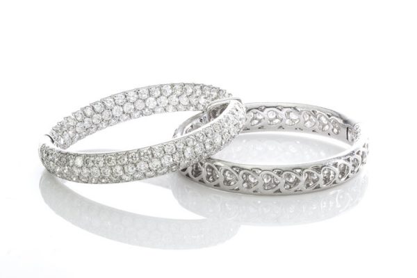Odelia 8.19ct Diamond Hoop Earrings in 18ct White Gold