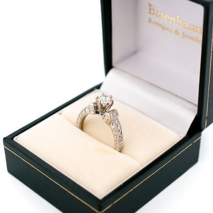 18 Carat White Gold Brilliant Cut Diamond Engagement Ring, 0.55 Carat