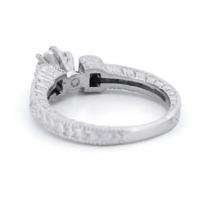 18 Carat White Gold Brilliant Cut Diamond Engagement Ring, 0.55 Carat