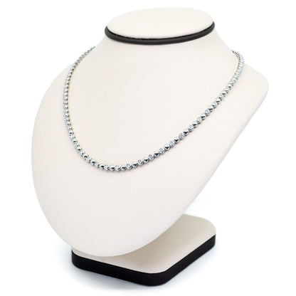 Vintage Diamond Tennis Necklace In 18 Carat White Gold