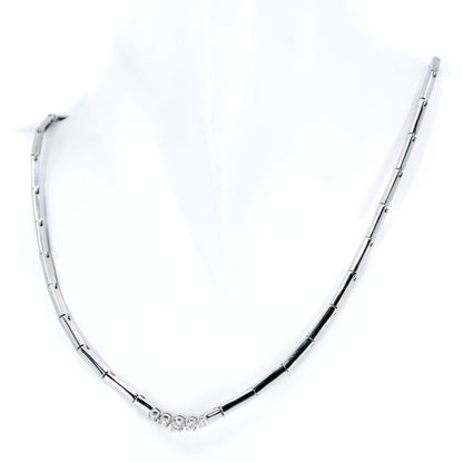 Vintage 18 Carat White Gold Brilliant Cut Diamond Necklace, 0.25 Carat