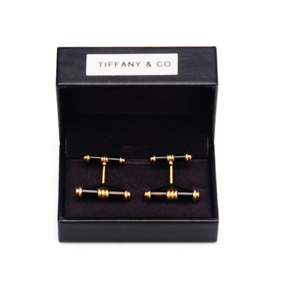 Vintage Tiffany and Co Tigers Eye and Ruby Cufflinks