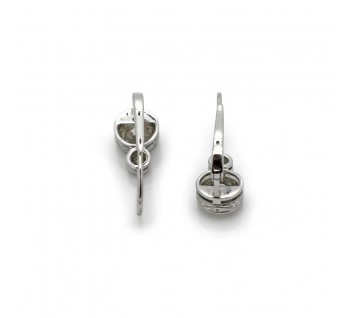 Diamond and Platinum Drop Earrings, 2.47 carat total