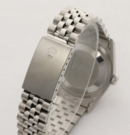 Rolex Datejust 16234 Steel 36mm Automatic Watch with Black Diamond Dial