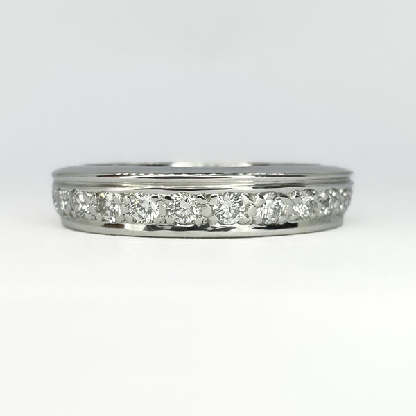 Vintage 0.80ct Diamond Full Eternity Ring in 18ct White Gold
