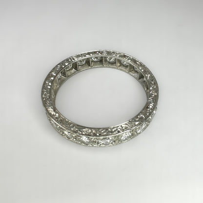Vintage Diamond Full Eternity Band Ring in Platinum
