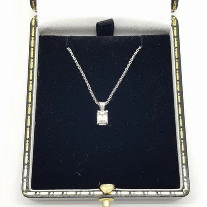 0.53ct Emerald Cut Diamond Pendant