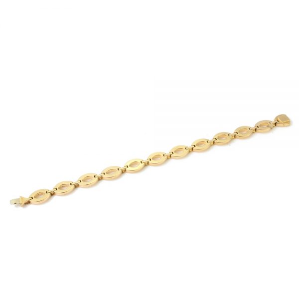 Cartier 18ct Yellow Gold Diadea Bracelet with Diamonds, twelve oval open links alternated with pave set diamond tear drops, 0.77 carats, with original Cartier box
