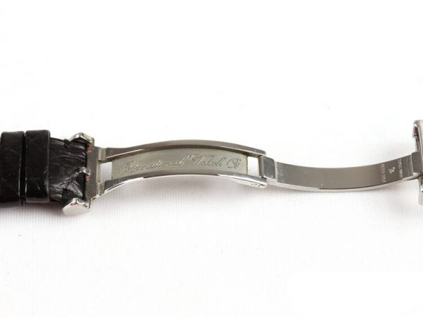 IWC Pilot Mark XV 38mm Stainless Steel Automatic Watch with Papers; model number 3253-01 from 2001, black dial, on IWC black leather strap with deployment buckle. With IWC Guarantee card.