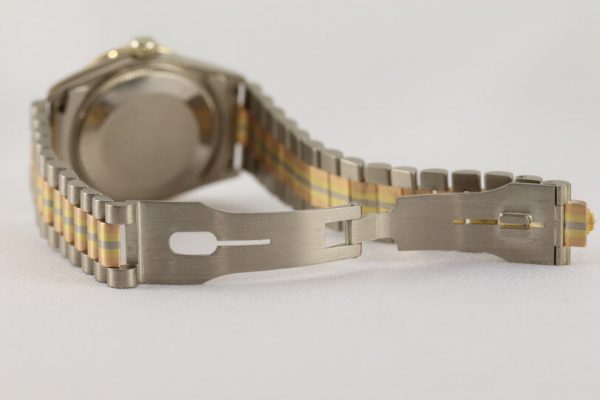 Rare Rolex Tridor 68149 Midsize 18ct Watch with Original Diamond Bezel