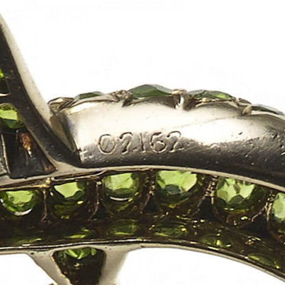 Pair of Antique Demantoid Garnet, Diamond and Ruby Salamander Lizard Brooches, in 14ct yellow gold