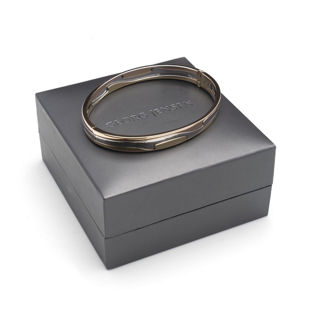 Vintage Georg Jensen 18ct Gold Fusion Bangle Bracelet