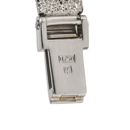 Vintage Ebel 18ct White Gold and Diamond Set Octagonal Bracelet Watch