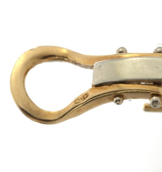 Freshwater Pearl, Diamond and 18ct Gold Earrings, Signed Chantecler