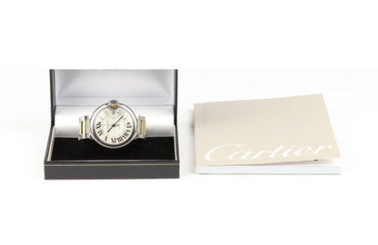 Cartier Ballon Bleu 42mm Steel and Gold Automatic Watch, Ref. 3001, with Cartier papers.