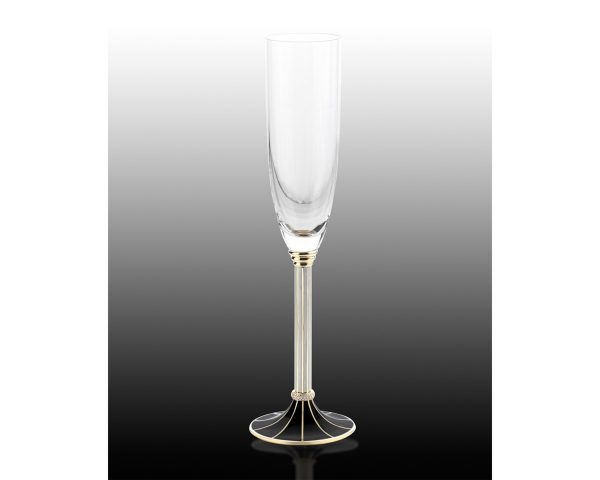 Fine Diamond Set Champagne Flute, 18ct Gold and Silver